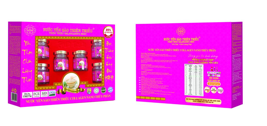 Nước yến sào Thiên Triều collagen nano thủy phân 25%